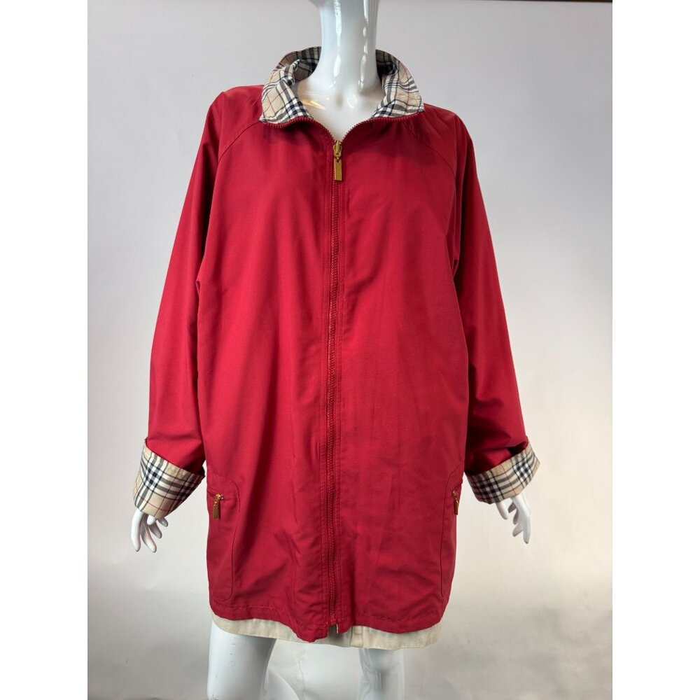 Country Club By Koret Reversible Red & Plaid Jacket 2X